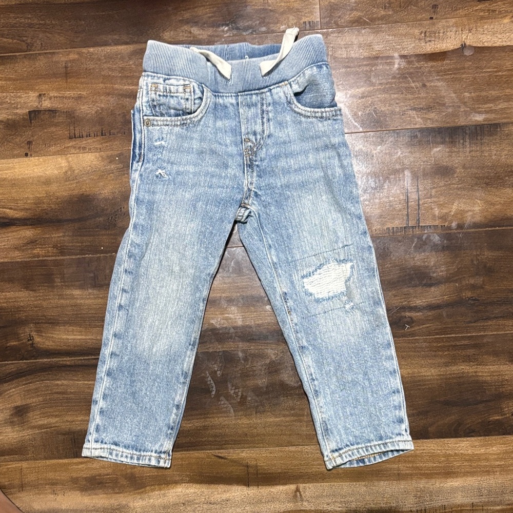 GAP Light Blue Kids Jeans with Gray Waistband